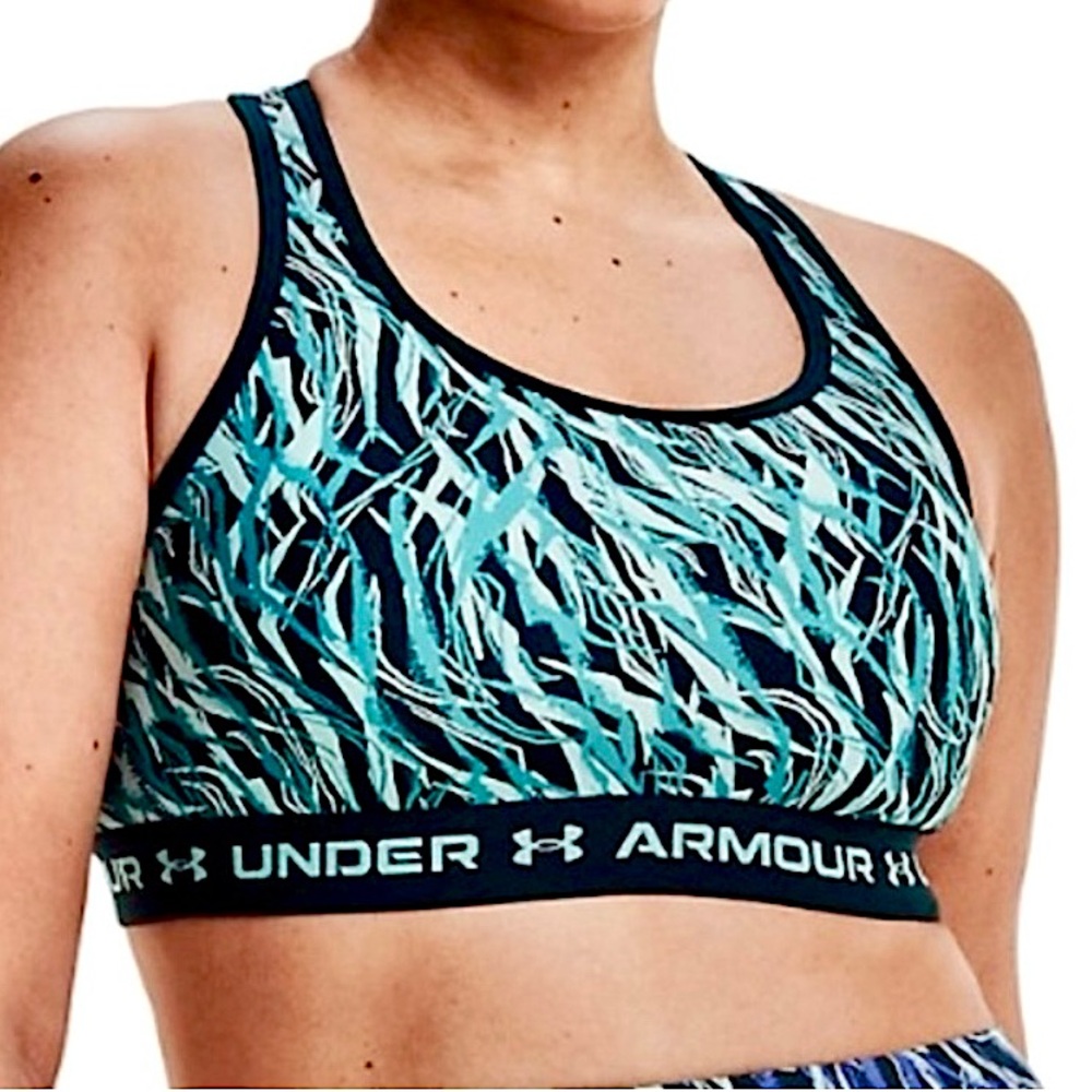 - Under Armour L Squiggly Print Crossback Sports Bra! NEW!